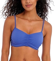 Womens Jewel Cove Bralette Underwire Bikini Top, Plain Azure, 36F