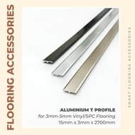 2700mm Long Aluminium Transition Profile for Vinyl Flooring &amp; SPC Flooring (AT) 3mm-5mm Panel