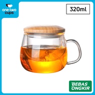 Gelas Cangkir Teh One Two Cups Tea Cup Mug with Infuser Filter - C225