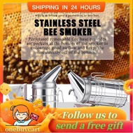 Bee Hive Smoker with Heat Shield Protection Board Stainless Steel Equipment