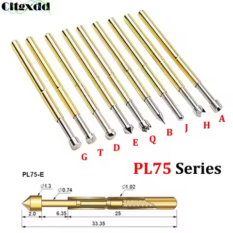 Cltgxdd 10pcs PL75-A2 B1 D2 E2 F1 G2 H2 J1 LM2 Q1 Q2 T2 M3 4W 4S PCB Scalable Spring Test Probe Pogo
