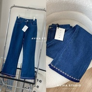 Aviva studio Embroidered Jeans