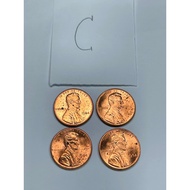 USA LINCOLN 1 CENT 1984 (PHILADELPHIA) | LINCOLN MEMORIAL | 4 COINS | #C