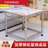 Good productStainless Steel Foldable Thermal Table New Household Dining Table Square Table Homework Chess and Card Table