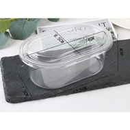 Oval HT500 clear plastic box (450ml) 50 pieces
