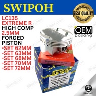 100% ORIGINAL SWIPOH LC135 EXTREME R HIGH COMP 2.5MM FORGED PISTON SET 62MM 63MM 68MM 70MM 72MM