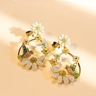 九香坊（JIU XIANG FANG）花鸟镶钻耳坠