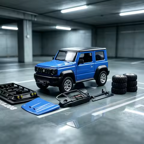 CCA 1:32 Suzuki Jimny 4th JB64/JB74 DIY Off-road Modified Kit Version Alloy Metal Diecast Model Car 