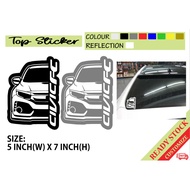 HONDA CIVIC X FC STICKER HONDA CIVIC FC CAR STICKER