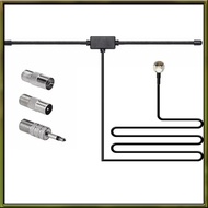 FM Radio Antenna FM F-Head Sheep Horn Antenna for Car FM TV Radio Station 75 Ohms F Female to TV3.5 