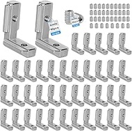 SUPAWAY Pack of 40 Inner Angle Connectors Aluminium Profile 3030 Nut 8 M6 T-Nut 90° L-Shape Profile 