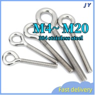 Skru Mata 304 Stainless Steel - Eye Screw Hook Heavy Duty for Hanging Lamp  M4-M20【ZHX-JY-M -1 】