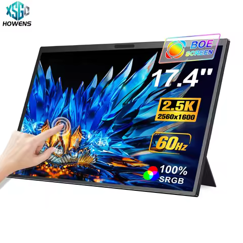 HOWENS Portable Monitor Touchscreen 17.4 Inch 60hz w/VESA & 180° Adjustable Stand For Laptop PC Mac 