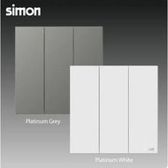 Simon M7 AIR Series Ultra Thin Switch Socket 13A Flat 20A 13A Uni 1G Tel Astro Doorbell PLATINUM WHI
