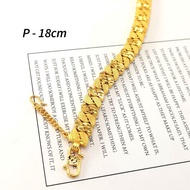 Bracelet Gelang Benson Bercorak Gold Plated Cop 916