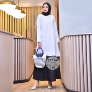 SETELAN ROK TUNIK HITAM PUTIH TERBARU/BAJU KURUNG WANITA/SERAGAM PRAMUKA GURU TERBARU TERLARIS/PAKAI