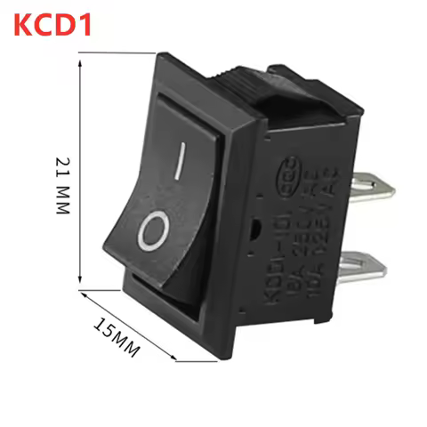5Pcs KCD1 KCD2 KCD3 KCD4 Toggle Switch On Off AC 6A/250V 10A/125V SPST SPDT Round 2 3 4 6 Pin LED Ro