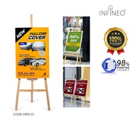 Pine Wood Poster Art Easel Stand for Painting Display Decoration Menu Height 150cm / 175cm