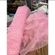 Kain organza dot || organdi dot || organsa dot || organza bintik || organza dotty