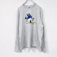 古著Brooks Brothers 長袖T卹，灰色，L碼