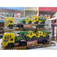 Construction truck toy contains 2 construction cars