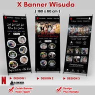 Best Seller !! Cetak X Banner Wisuda Tema Netflix, X Banner Wisuda