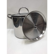 Supra Stainless Stock Mini Pot 6 QT W/ Steamer I Supra Steam Pot 6QT