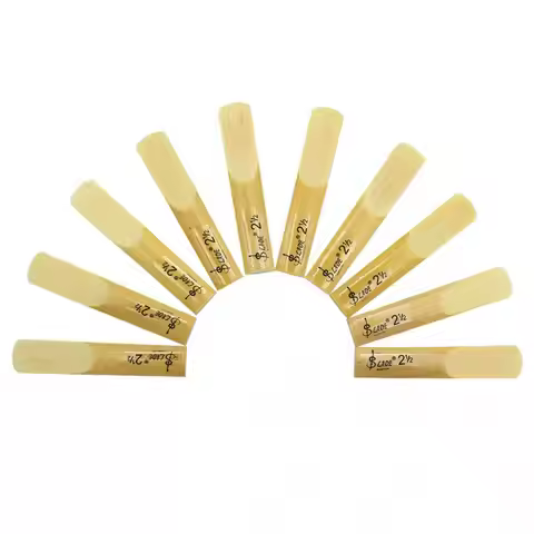 10pcs Professional Lade BB Clarinet Reeds Strength 2.5 Accessories for Clarinet Mouthpiece Parts Tra