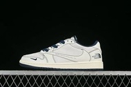 Travis Scott x Fragment Design x Air Jordan 1 Low OG SP AJ1 北面聯名 奶白灰藍底 低幫文化休閑板鞋 XZ5749 001180