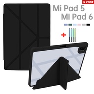 For Xiaomi Mi Pad 6 / Xiaomi Mi Pad 6 Pro/Xiaomi Mi Pad 5 11 inch 2023 Acrylic Folding Leather Magnetic Flip Smart Case Shockproof Cover