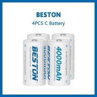 Beston 1.2V D size and C size rechargeable battery with 4-slot C821BW Battery Charger