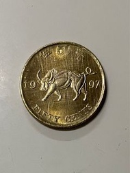 香港 伍毫 1997 牛 紀念幣