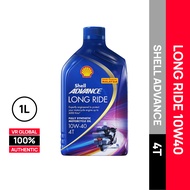 SHELL ADVANCE LONG RIDE 10W40 4T FULLY SYNTHETIC ENGINE OIL MALAYSIA 1L