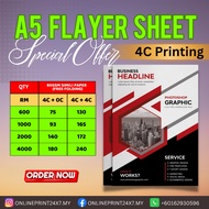 Flyer Printing A5 128gsm art paper FLYER / BROCHURE / LEAFLET / Fast Delivery