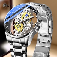 Guto 2022 Luxury Watch for Men Original Waterproof Seiko Hollow Men Wrist Watch Stainless Steel Strap Fashion Casual Business Men's Clock Date Chronograph Stainless Steel Watch S166