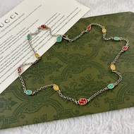 TM39 GU #925 Silver Necklace Colorful Necklace Women Fashion Unique Necklace