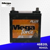 Mega Force Plus  46B20L ( NS40 ) (46AMPS) Premium Maintenance Free Automotive Battery with 24 Months