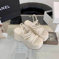 Sandal đế xuồng dây da cao 12 phân nhẹ xinh tôn dáng