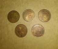 流通過的-絕版台灣錢幣-中華民國七十年、七十五年,70年、75年,1/2,伍角&lt;免運&gt;