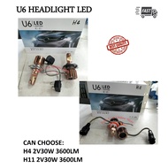U6 LED LIGHTING H4 / H8 / H11 HEADLIGHT LED HEADLAMP 2V30W 3600LM