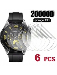適用於華為手錶gt4 Gt 4 41/46mm的智能手錶屏幕保護貼,防刮水凝膠軟tpu膜,適用於華為手錶gt4 46mm 41mm