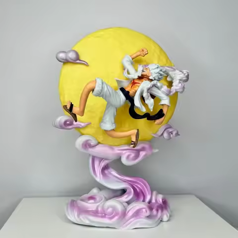 One Piece Anime Figures Nika Sun God 5 Gear Luffy Flying To The Moon Model GK Statue Glowing Trendy 