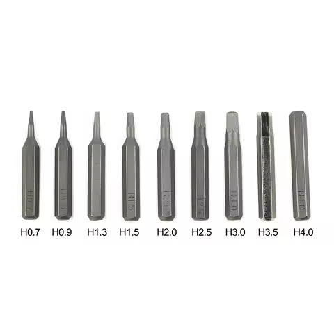 4mm Hex Shank Screwdriver Bits H0.7 H0.9 H1.5 H3 H4 Screw Driver Bit H4×28mm Multi-function Magnetic