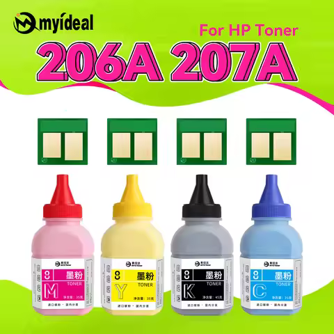 206A 207A Refill Toner Powder Chip W2110A W2111A W2112A W2210A For HP M282nw M283fdn 283cdw M255 M25