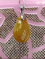 鑲嵌級天然緬甸翡翠A玉光令水潤幼潔老種冰蜜糖黄翡精美飽滿錢袋(寓意袋袋有錢)