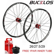 ༄BUCKLOS MTB Wheelset 26in 27.5in 29in Mountain Bike Wheel Set Quick Release Thru Axle Carbon Hub Bi