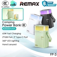 【3C Certified】Remax FP-3 40000mAh Powerbank RGB 65W Fast Charging Power Bank Outdoor Camping Power B