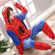 Spider Man Onesie Anime Cosplay Costume Kigurumi Adult Unisex Pajama Flannel Sleepwear Homewear(With