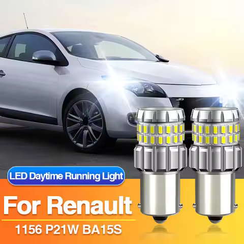 2×P21W 1156 LED Daytime Running Light BA15S Lamp for Renault Scenic 3/Laguna 3/Megane CC/Megane 3, C