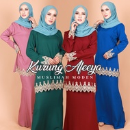 BAJU KURUNG MURAH/KM AFEEYA BORDER LACE BAJU KURUNG MODERN [K35808]